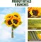 36 Pcs / 4 Bunches Artificial Sunflower Bouquets – Spring Tabletop Decor Faux Silk Sunflowers with Stems for Wedding, Home, Baby Shower, Birthday, DIY Garden & Party Centerpieces